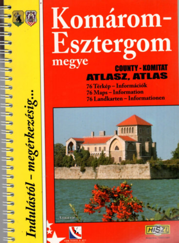 Kom�rom-Esztergom megye atlasz 76 telep�l�s r�szletes t�rk�pe