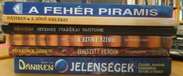 Yliaster Daleth Erich von Dniken - 6 db Ezotria: Jelensgek (Csodk, amelyek izgalomban tartjk a vilgot); A szfinx szemei; Elveszett vilgok; Istenek ivadkai vagyunk; A jv emlkei; A fehr piramis
