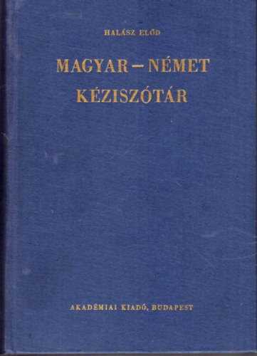 Halsz Eld - Magyar - nmet kzisztr