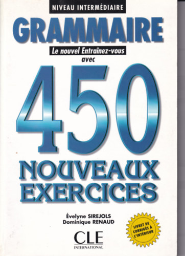 Grammaire 450 Nouveaux Exercices, Niveau Intermediarie