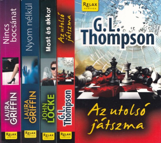 4 db Relax k�nyvek: Az utols� j�tszma + Most �s akkor + Nyom n�lk�l + Nincs bocs�nat