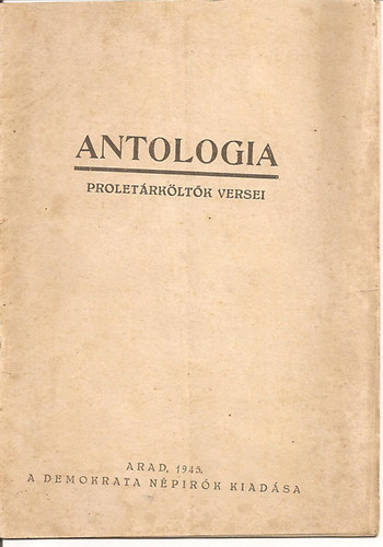 Antologia - Prolet�rk�lt�k versei