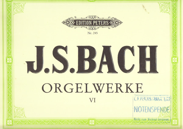 J.S. Bach - Orgelwerke VI.