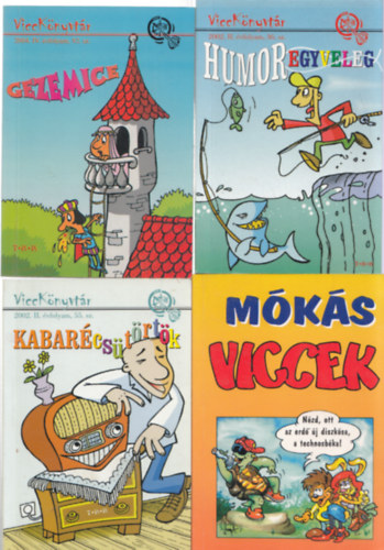 4db. Viccknyv: Kabarcstrtk + Humoregyveleg + Gezemice + Mks viccek