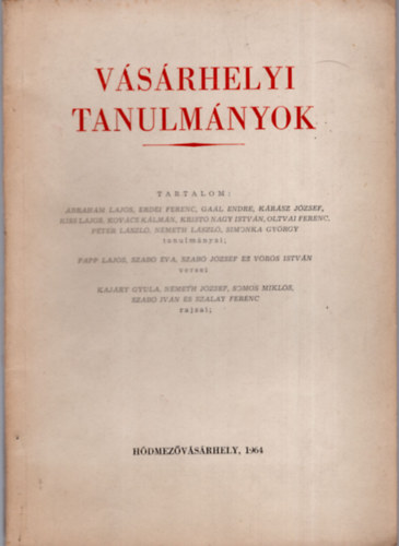 V�s�rhelyi tanulm�nyok