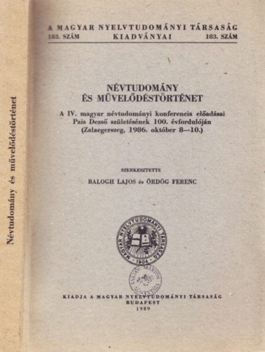 Balogh Lajos-rdg Ferenc  (sz) - Nvtudomny s mveldstrtnet
