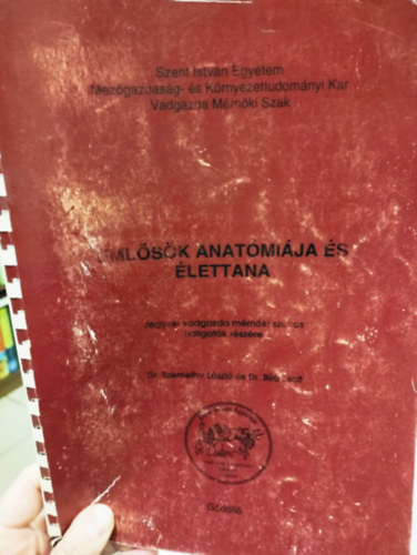 Dr. Szemethy L�szl� - Eml�s�k anat�mi�ja �s �lettana