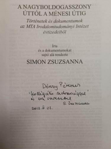 Simon Zsuzsanna - A Nagyboldogasszony úttól a Ménesi útig