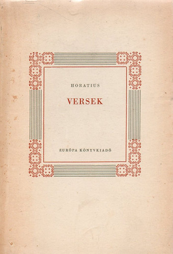 Horatius - Versek (Horatius)