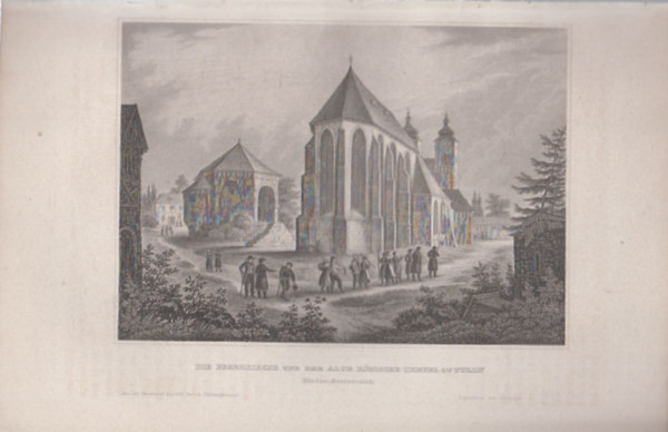Die Pfarrkirche der alte Rmische Tempel zu Tulln (A rgi rmai templom plbniatemploma Tullnban) (16x23,5 cm mret eredeti aclmetszet, 1856-bl)