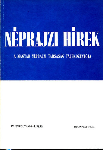 Nprajzi hrek (1975. IV. vfolyam 4-5. szm)