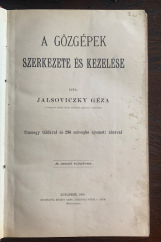 Jalsoviczky Gza - A gzgpek szerkezete s kezelse