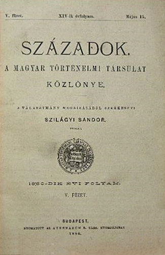 Szzadok 14. vfolyam 1880