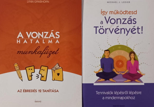 Lynn Grabhorn Michael J. Losier - 2 db könyv a vonzás törvényéről: Így működtesd a vonzás törvényét! - Tennivalók lépésről lépésre a mindennapokhoz + A vonzás hatalma munkafüzet - Az ébredés 12 tanítása