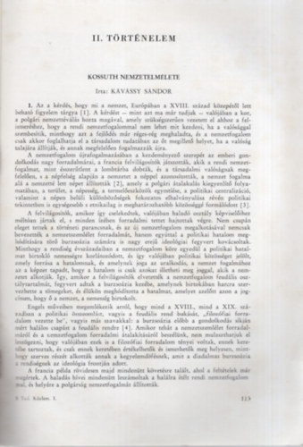 K�v�ssy S�ndor Benk� L�szl�  (szerk) - Kossuth Nemzetelm�lete - II. t�rt�nelem - K�l�nlenyomat