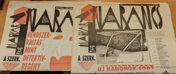 2 db Magyar Narancs - politikai-kult�r�lis lap (lapsz�mok a term�klapon)