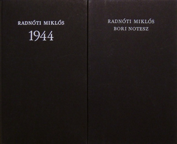 Radn�ti Mikl�s SZERKESZT� R�z P�l - 1944 - Bori notesz - Bori notesz mell�klet RADN�TI MIKL�S UTOLS� VERSEI - A notesz hasonm�s �s nyomtatott kiad�sa k�t k�tetben. A notesz ragasztott pap�r k�t�s�.