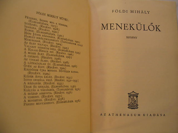 F�ldi Mih�ly - Menek�l�k