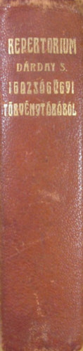 Repertorium Dárday S. igazságügyi törvénytárából