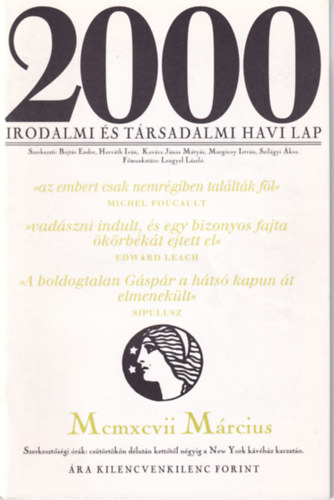 2000 Irodalmi �s T�rsadalmi Havi Lap - 1997. M�rcius