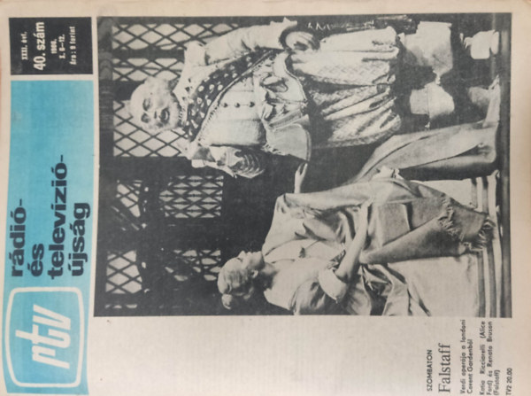 Rtv (Rádió- és televízióújság) 40, XXXI. évf. 1986. X. 6-12.