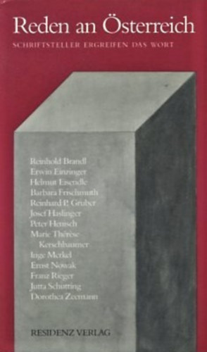 Jochen Jung - Reden an �sterreich - Schriftsteller ergreifen das Wort