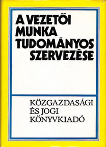 Jiriho Reznicka - A vezeti munka tudomnyos szervezse.