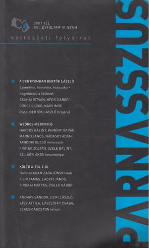 Parnasszus K�lt�szeti foly�rat 2007.t�l XIII.�vfolyam IV.sz�m