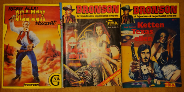 Lee Carson, Rider Alex Colin Scope - 2 fzet a Bronson, a fejvadszok a legersebb embere cm sorozatbl ajndk westernfzettel: A vrengz angyal, Ketten Texas ellen + Bill Tex visszat (ajndk)