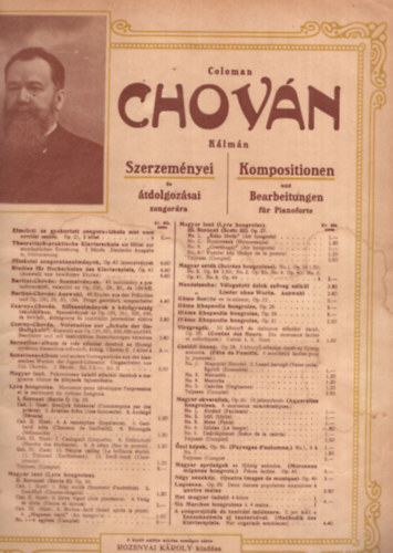 Coloman Chovn Klmn szerzemnyei s tdolgozsai zongorra