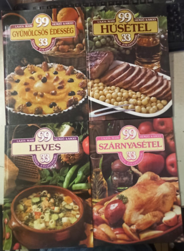 Hemz,Kroly -Lajos,Mari - 4 db a 99 szakcsknyv sorozatbl: Hstel +Gymlcss dessg +Leves +Szrnyastel