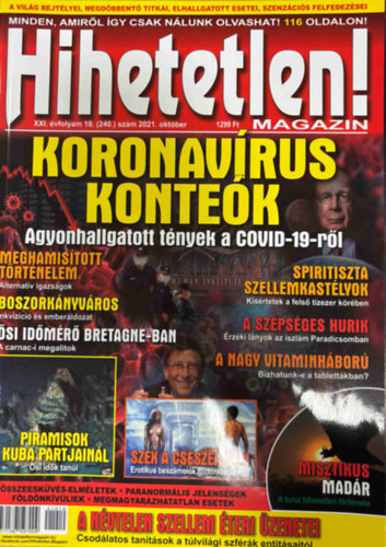 Hihetetlen magazin XXI. évfolyam 10. (240.) szám 2021. október