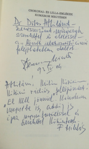 dr. Ferenczy Mikls - Csokonai- s Lilla-emlkek Komrom megyben