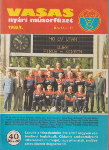 Ferenczy Istvn - 3 db Vasas msorfzet 1985/1-2.