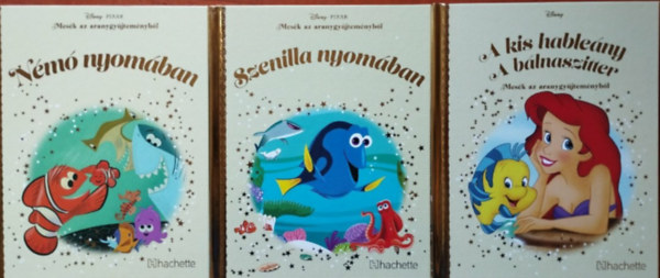 Walt Disney - 3db Mes�k az aranygy�jtem�nyb�l:N�m� nyom�ban,Szenilla nyom�ban,A kis hable�ny - A b�lnaszitter