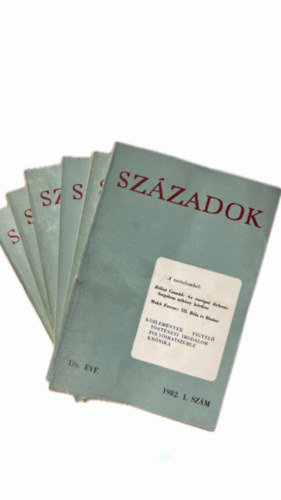 Magyar T�rt�nelmi T�rsulat - Sz�zadok - 116. �vfolyam -1982 -1-6. sz�m (6db, teljes �vfolyam, lapsz�monk�nt)