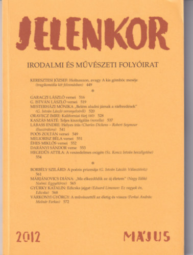 �goston Zolt�n - Jelenkor - Irodalmi �s m�v�szeti foly�irat - 2012. m�jus