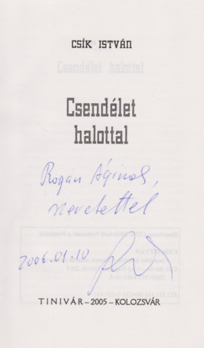 Cs�k Istv�n - Csend�let halottal (Dedik�lt)