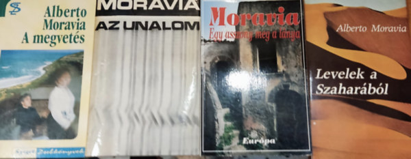 Alberto Moravia - 4 db Alberto Moravia: A megvetés + Az unalom + Egy asszony meg a lánya + Levelek a Szaharából