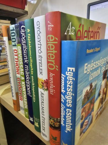 K�nyvment� Aj�nlat - 8db Reader's Digest album: Eg�szs�g�gyi k�rdezz-felelek+ Eg�szs�ges csontok, izmok �s �z�letek+ 1001 otthoni gy�gy�r+ Orvoss�g a konyh�b�l+ Gy�gy�tsunk m�sk�ppen+ A f�jdalomcsillap�t�s enciklop�di�ja+ Gy�gy�t� �telek, �rta
