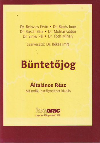 Dr. Belovics-Dr. Bks-Dr. Busch-Dr. Molnr-Dr. Sinku-Dr. Tth - Bntetjog - ltalnos Rsz