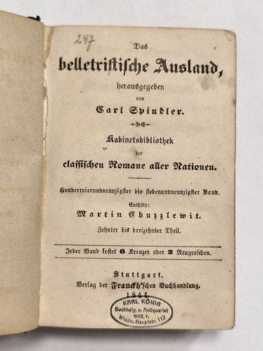 Carl Spindler - Das belletristische Ausland