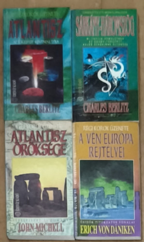 Charles Berlitz, Erich Von Daniken, John Michell - 4db mű a világ rejtélyeivel, letűnt korokkal kapcsolatban - Atlantisz, Atlantisz öröksége, A vén Európa rejtélyei, Sárkány-háromszög