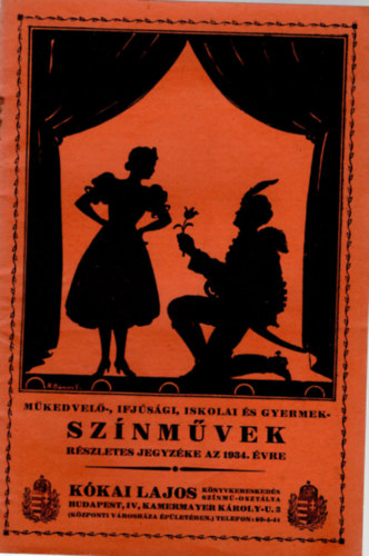 Mkedvel-, ijfsgi , iskolai s gyermek Sznmvek rszletes jegyzke az 1934. vre