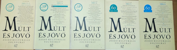 5db mű a Múlt és jövő-Zsidó kultúrális folyóiratból - 2002/2-3., 4., 2003/4., 2004/3., 4.