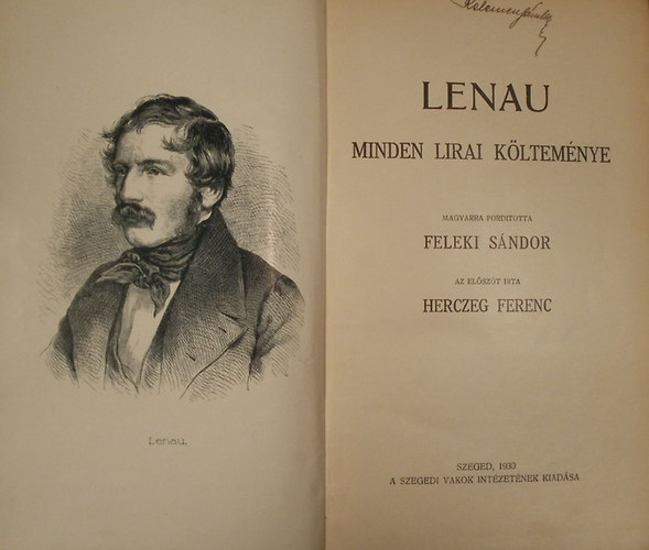 Lenau - Lenau minden lirai k�ltem�nye