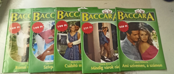 Charlotte Lamb, Gloria Bevan, Mary Wibberly Sara Craven - 5 db Baccara (2001 vfolyam): Rmai utazs +Szvprbaj +Mindig vrok rd +Ami szvemen, a szmon +Csbt mosoly