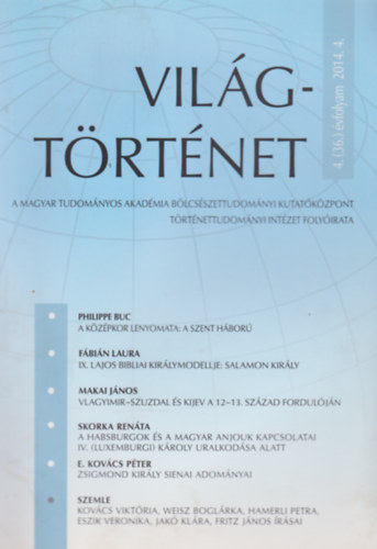 Vilgtrtnet 4. (36.) vfolyam 2014. 4.