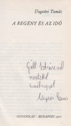 Ungv�ri Tam�s - A reg�ny �s az id�