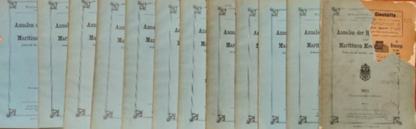 Annalen der Hydrographie und Maritimen Meteorologie I-XII. (Vzrajzi s tengeri meteorolgiai vknyvek I-XII. nmet nyelven)